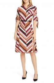 Tie Detail Silk Shirtdress at Nordstrom